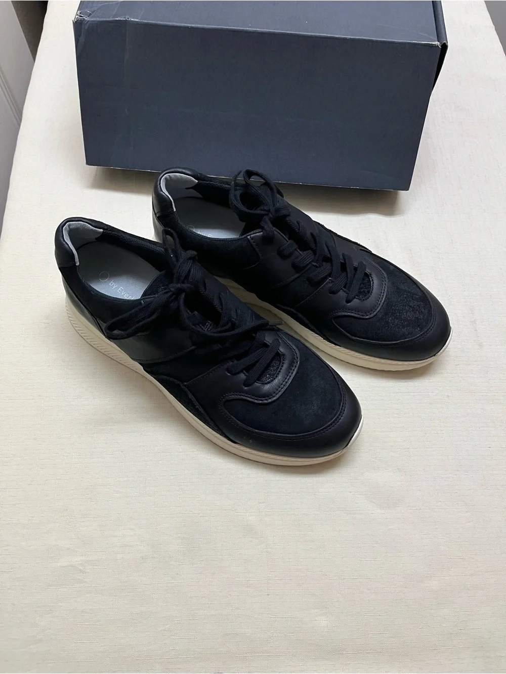 NWOT Everlane F13 M11 unisex The Trainer black leather sneaker